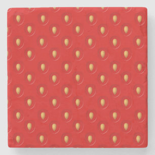 Strawberry Pattern Stone Coaster
