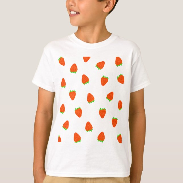 strawberry pattern T-Shirt (Front)