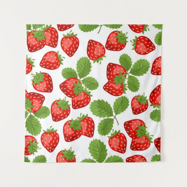 Strawberry pattern tapestry (Front)