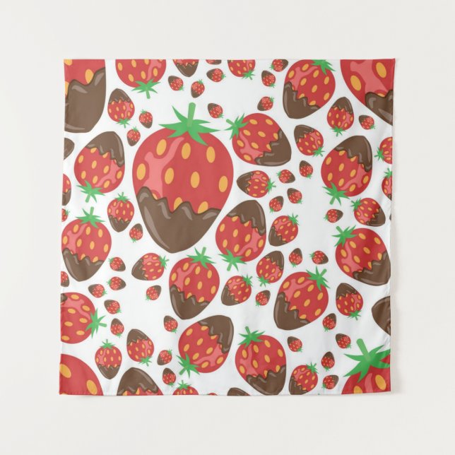 Strawberry pattern tapestry (Front)