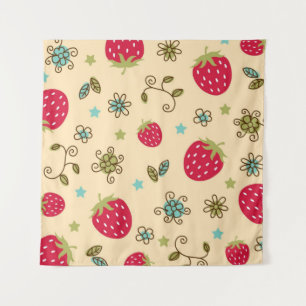 Strawberry pattern tapestry
