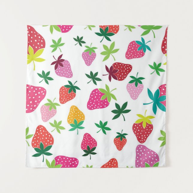 Strawberry pattern tapestry (Front)