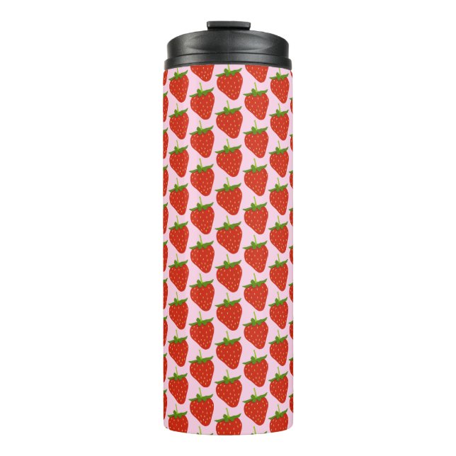 Strawberry Patterns Thermal Tumbler  (Front)