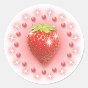 Strawberry Pearl Sticker Pink Red