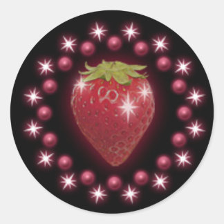 Strawberry Pearl Sticker Wine Red Black