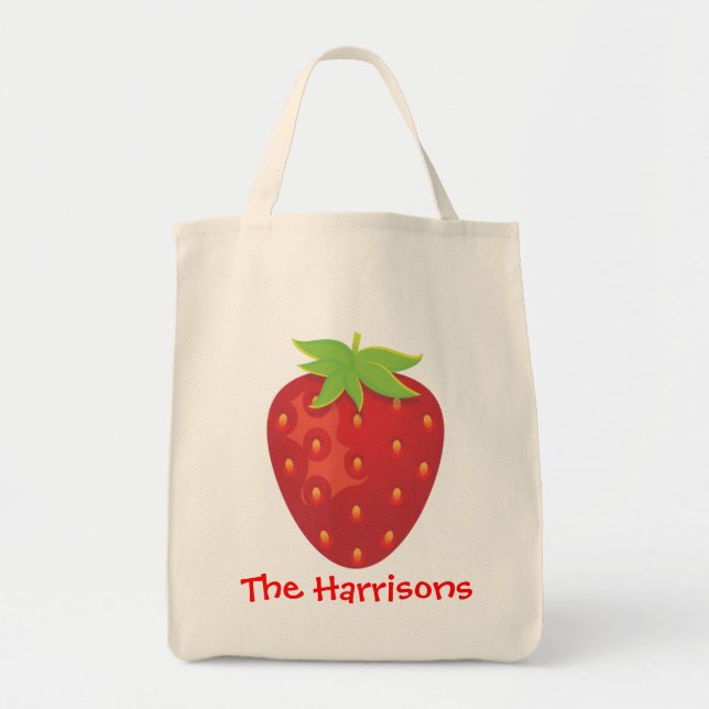 Strawberry Personalised Bag (Front)
