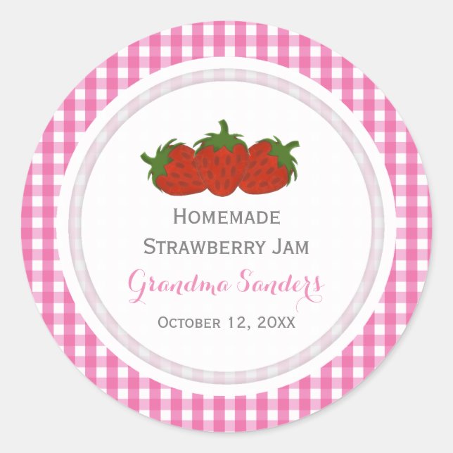 Strawberry  Personalised Stickers (Front)