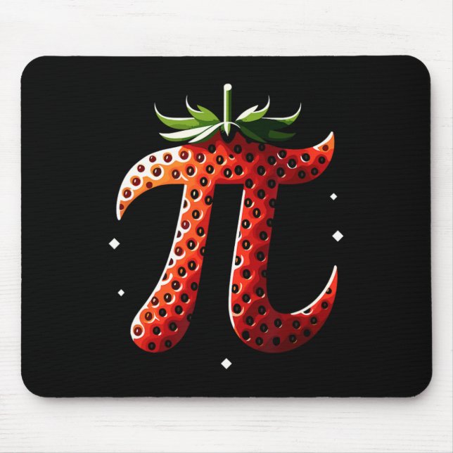 Strawberry Pi Day Funny Math Teacher Student 3.14  Mouse Mat (Front)