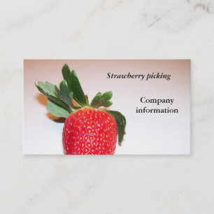 Strawberry picking business card