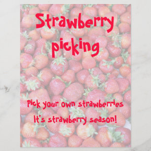 Strawberry picking flyer