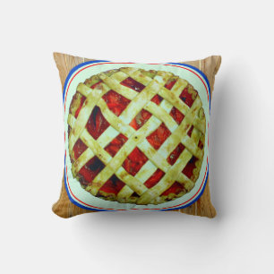 strawberry pie at the beach pillow