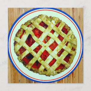 strawberry pie invitation card