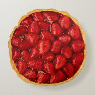 Strawberry Pie Round Cushion