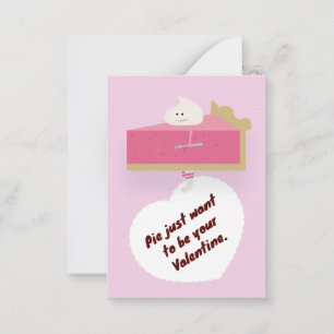 Strawberry Pie Valentine Note Card