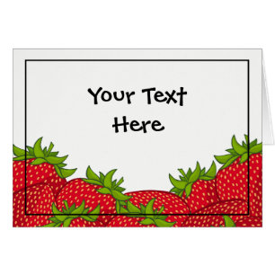 Strawberry Pile Blank Card