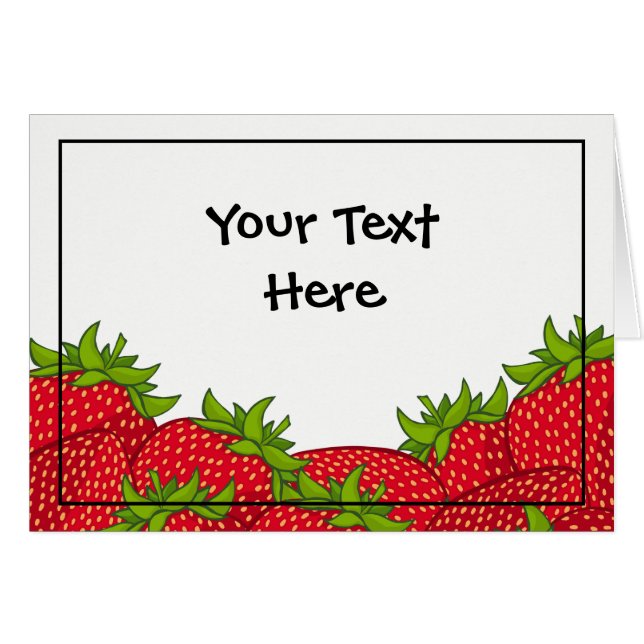 Strawberry Pile Blank Card (Front Horizontal)