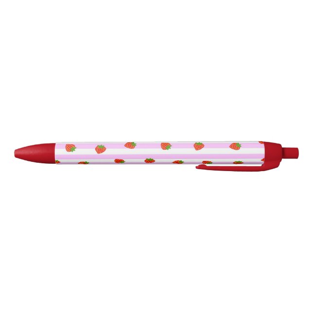 strawberry pink black ink pen (Bottom)
