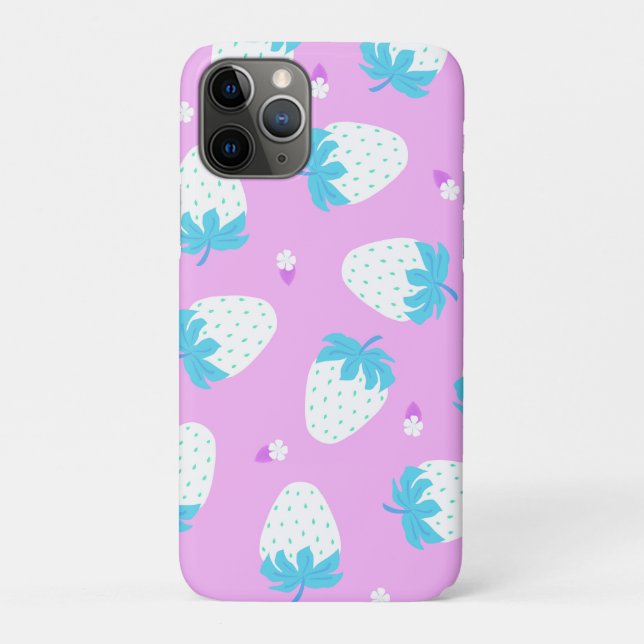 Strawberry Pink Blue Case-Mate iPhone Case (Back)