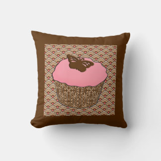 Strawberry Pink Frosted Cupcake Cushion