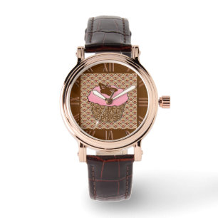 Strawberry Pink Frosted Cupcake Watch