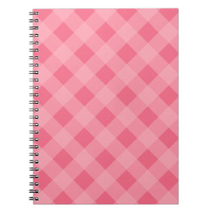Strawberry Pink Gingham Notebook