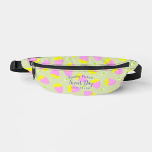 Strawberry Pink Green Fanny Pack