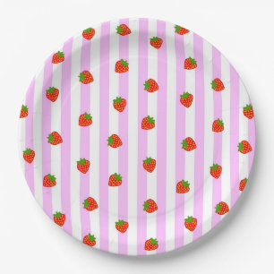 STRAWBERRY (PINK) PAPER PLATE