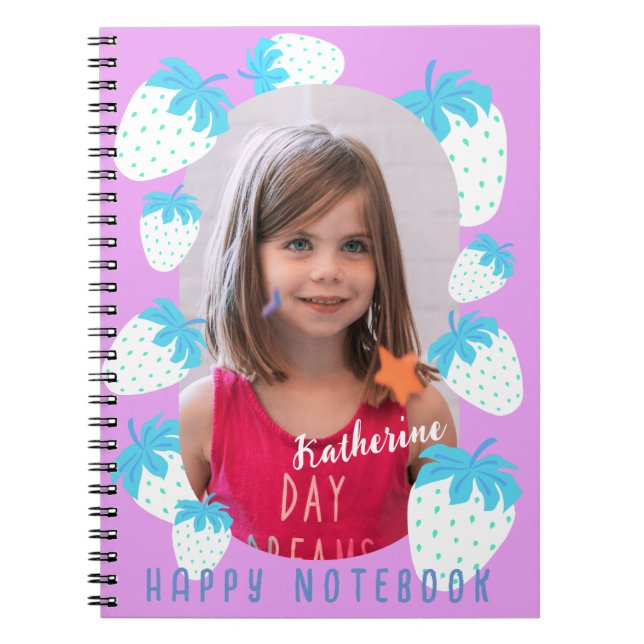 Strawberry Pink Photo Notebook (Front)