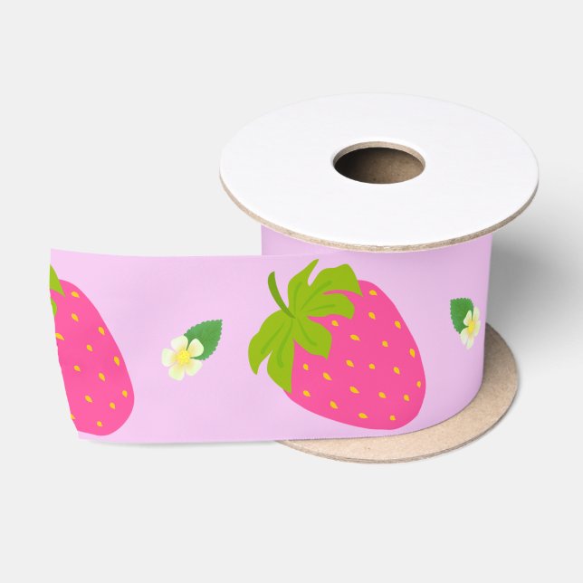 Strawberry Pink Satin Ribbon (Spool)