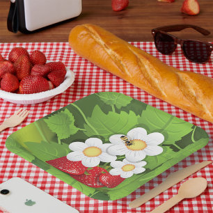 Strawberry Plant Paper Plate