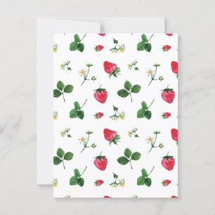 Strawberry plants postcard