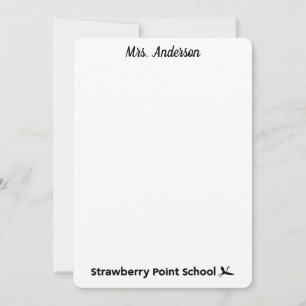 Strawberry Point Stationery (click to personalise) Card