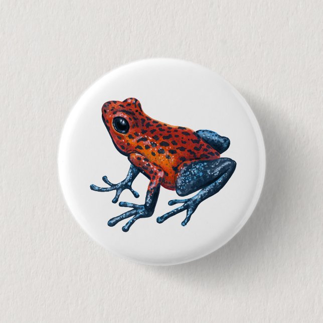 Strawberry Poison dart frog 3 Cm Round Badge (Front)