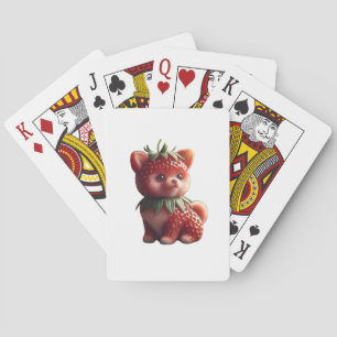 Strawberry Pomeranian Playing Cards