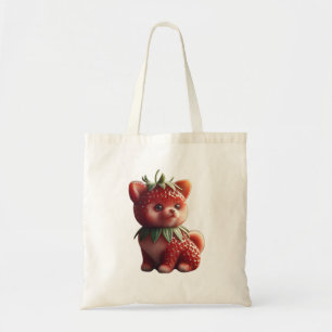 Strawberry Pomeranian Tote Bag