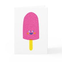 Strawberry Popsicle Greeting Card