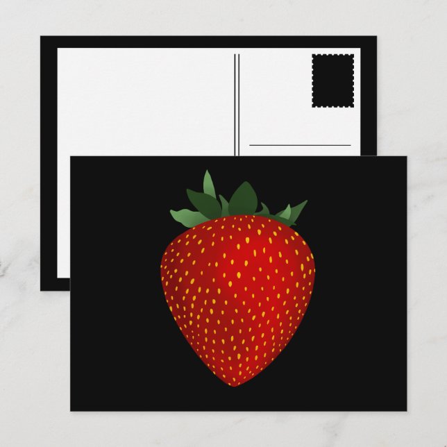 strawberry postcard (Front/Back)