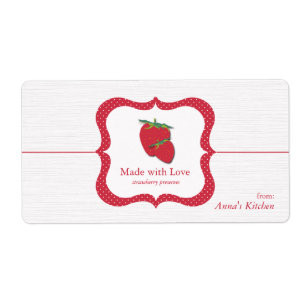 Strawberry Preserves - Food Container labels