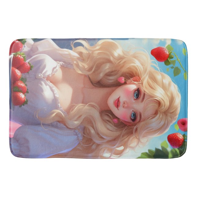 Strawberry princess  bath mat (Front)