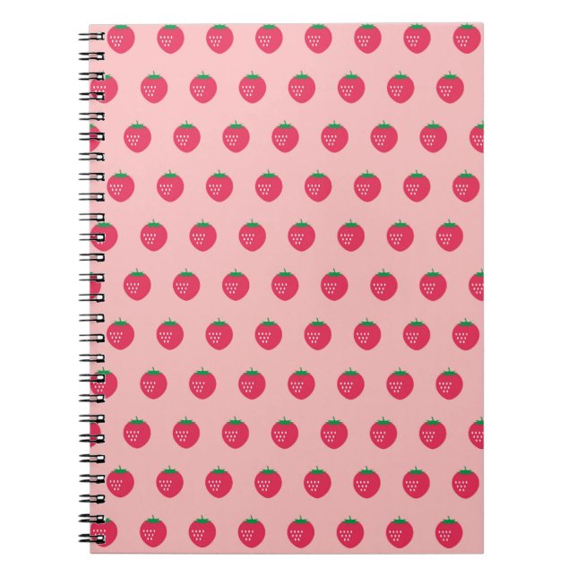 Strawberry Print Notebook (Front)