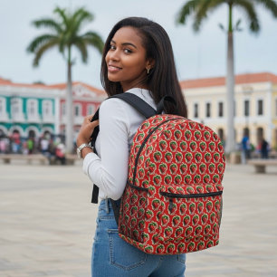 Strawberry Printed Backpack
