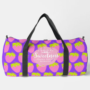 Strawberry Purple Duffle Bag