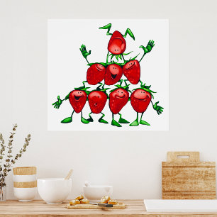 Strawberry Pyramid Poster