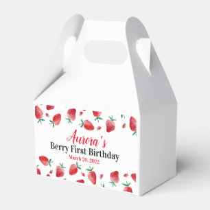 Strawberry Red Birthday Favour Box Gable Box 