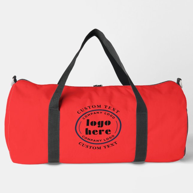 Strawberry Red Company Logo Business Promotion Duffle Bag (Front)