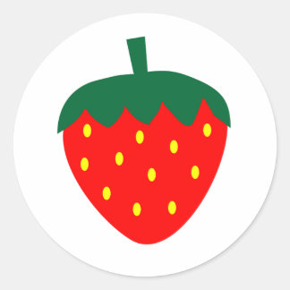 Strawberry Red Fruit Berry Farm Summer Produce Classic Round Sticker