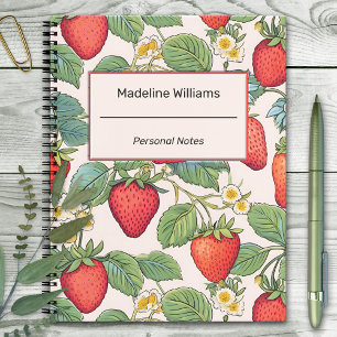 Strawberry Red Pattern  Notebook