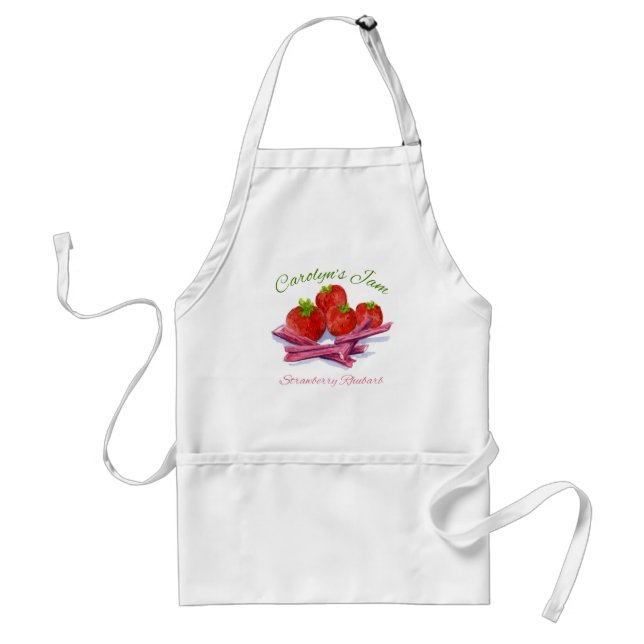 strawberry rhubarb jam apron (Front)
