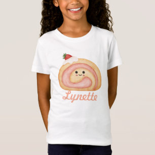 Strawberry Roll Cake Personalised Kids T-Shirt