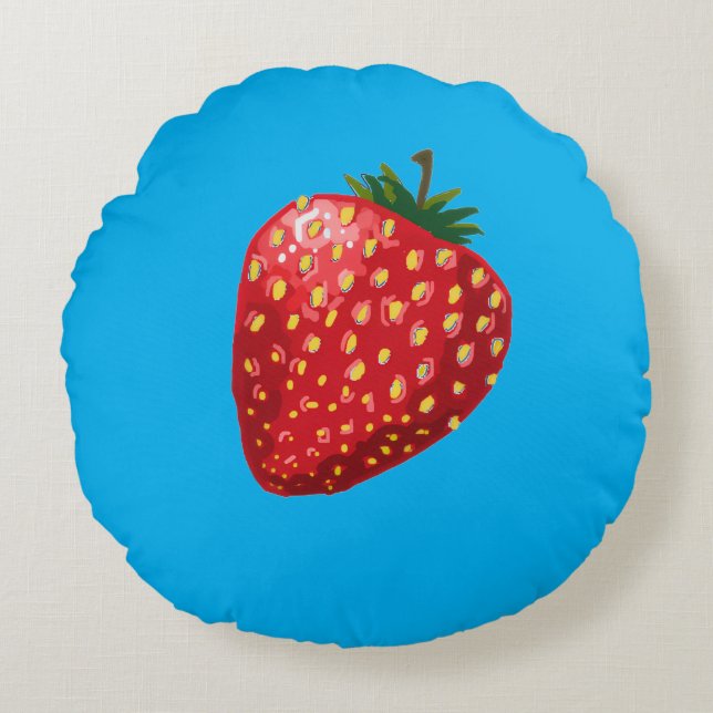 Strawberry Round Cushion (Front)